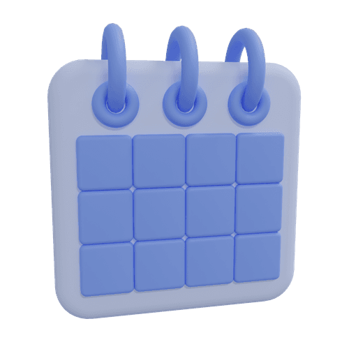 3D calendar illustration